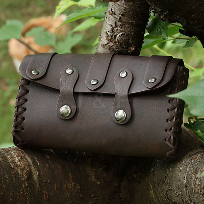 Leather Waist Bag and Belt Set AJEW-CL0003-58A-1