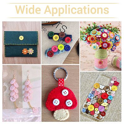 160Pcs 20 Colors 4-Hole Resin Buttons BUTT-TA0001-29C-1