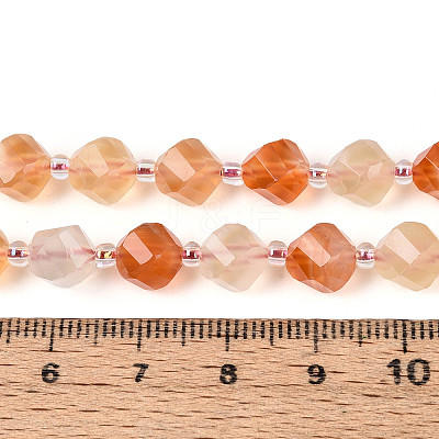 Natural Yellow Agate Beads Strands G-T144-24A-06-1