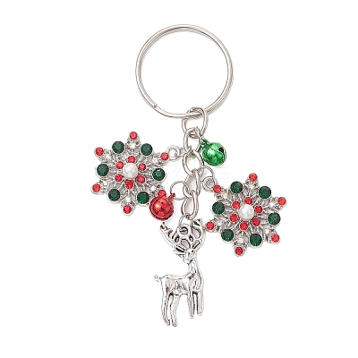Alloy with Cubic Zirconia  Keychain KEYC-JKC00865-1