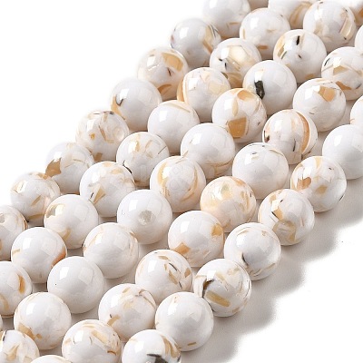 Synthetic Turquoise and Sea Shell Assembled Beads Strands G-D482-01A-05-1