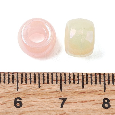 UV Plating Opaque Acrylic Beads OACR-G058-08-1
