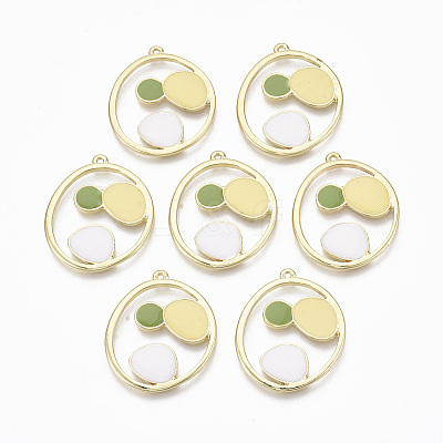 Alloy Enamel Pendants ENAM-S122-024-NR-1