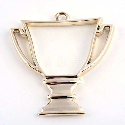 Rack Plating Alloy Open Back Bezel Pendants X-PALLOY-S047-08E-FF-1