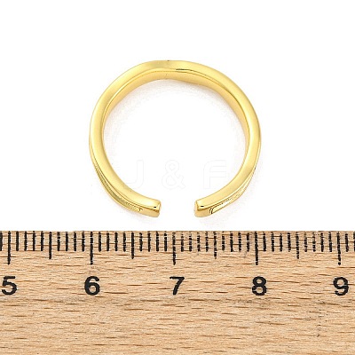 Brass Cuff Rings for Women RJEW-H248-03G-1
