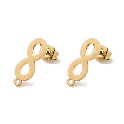 Ion Plating(IP) 304 Stainless Steel Stud Earring Findings STAS-I206-86G-1