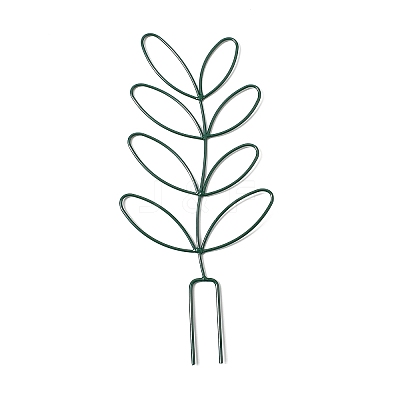 Leaf-Shaped Iron Plant Trellis AJEW-G074-03C-1