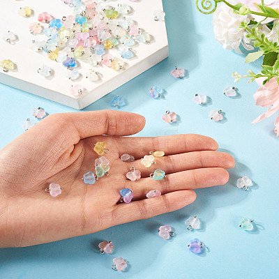 100Pcs Acrylic Pendants PALLOY-TAC0168-1