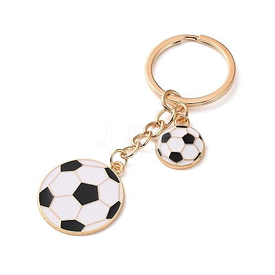 Football Theme Alloy & Enamel Keychains AL-A001-01E-G-1