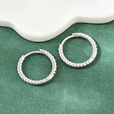 Brass Huggie Hoop Earrings KK-CBA8324-18A-P-1