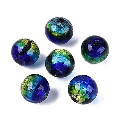 Handmade Foil Glass Lampwork Beads LA-N050-01A-01-1