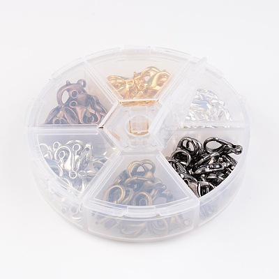 1 Box 120PCS 6 Colors Zinc Alloy Lobster Claw Clasps PALLOY-X0011-NF-B-1