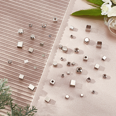 96Pcs 8 Style 304 Stainless Steel Beads STAS-DC0005-74-1