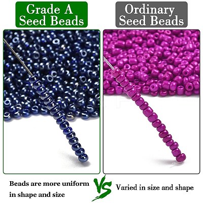12/0 FGB Grade A Round Glass Seed Beads SEED-Q011-F521-1