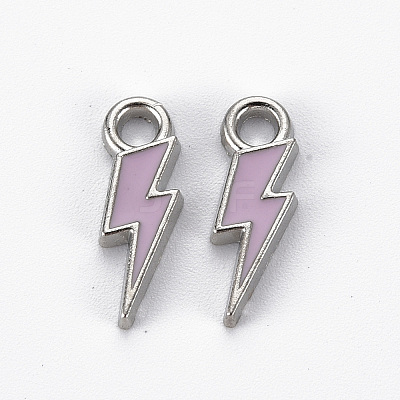 Rack Plating Alloy Enamel Pendants ENAM-N053-39B-RS-1