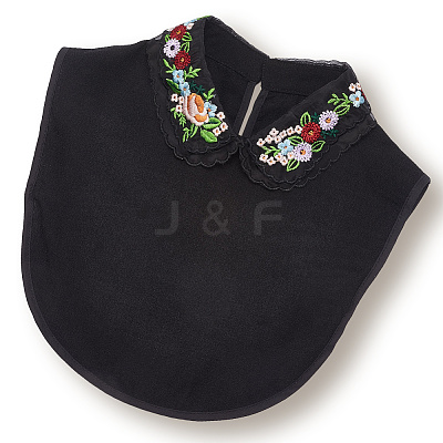 Detachable Polyester Embroidered Flower Collar AJEW-WH20006-242B-1
