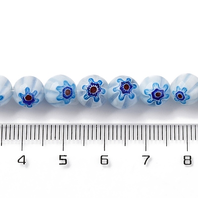 Handmade Millefiori Lampwork Beads Strands LAMP-G164-05L-1