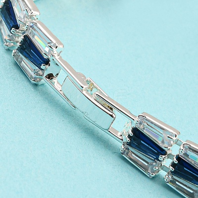 Rack Plating Brass Rectangle Link Bracelet BJEW-Q771-09S-1