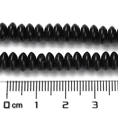 Natural Black Stone Beads Strands G-Z030-A21-01-1