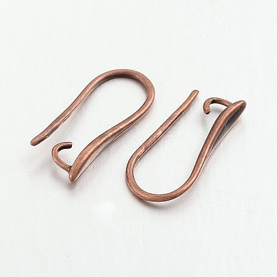 Brass Earring Hooks for Earring Designs KK-M142-02R-RS-1