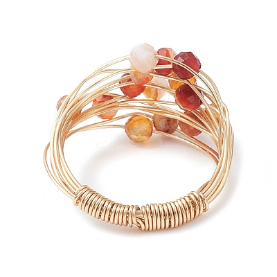 Natural Carnelian Finger Rings RJEW-TA00221-05-1