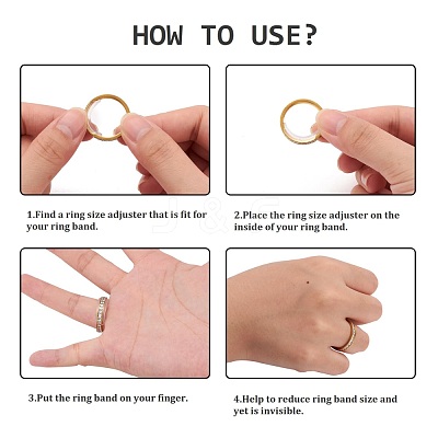 8Pcs 8 Sizes Plastic Invisible Ring Size Adjuster TOOL-H005-01-1
