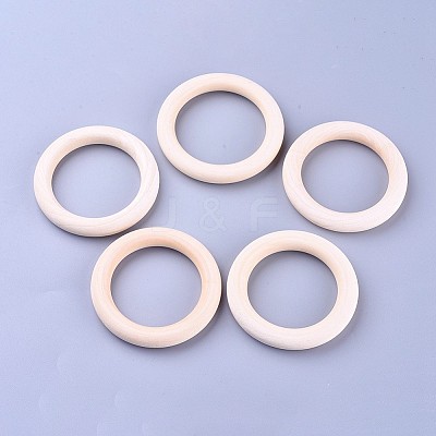 Unfinished Wood Linking Rings X-WOOD-F002-01-70mm-1