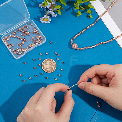 300Pcs Rack Plating Brass Spacer Beads KK-PH0012-43B-RG-1