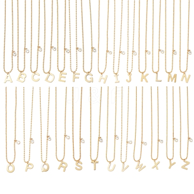 Letter A~Z Pendant Necklaces NJEW-JN02837-1