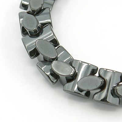 Fashion Non-Magnetic Synthetic Hematite Stretchy Bracelets BJEW-K001-02D-1