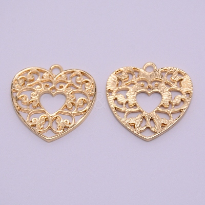 Hollow Alloy Kitten Open Back Bezel Pendants PALLOY-WH0080-11KCG-RS-1