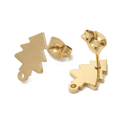 Ion Plating(IP) 304 Stainless Steel Stud Earring Findings STAS-I206-23G-1