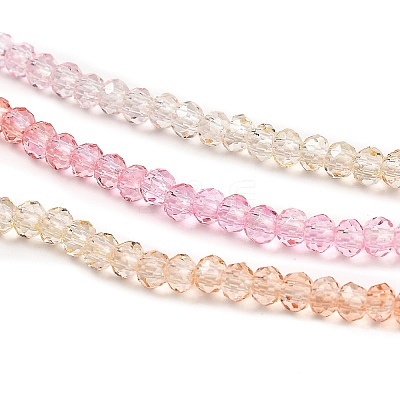 Transparent Painted Glass Beads Strands X1-DGLA-A034-T1mm-A20-1