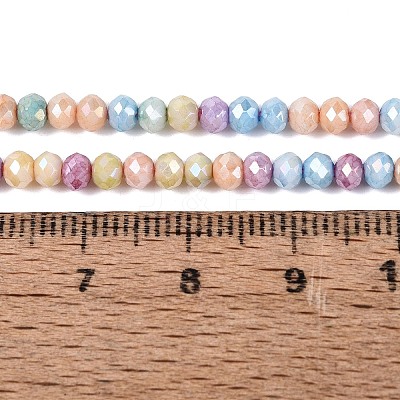 Anti-Tarnish Dyed Rondelle Glass Beads Strands EGLA-T021-3mm-17-17-1