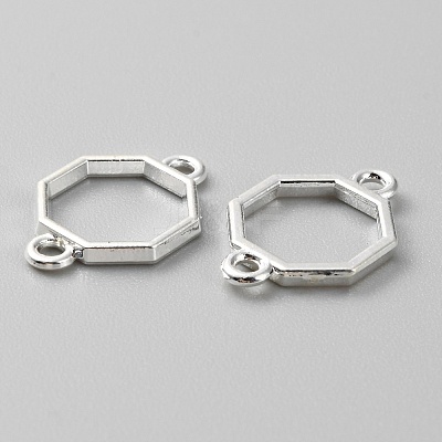 Zinc Alloy Open Back Bezel Connector Charms FIND-WH0139-69G-S-1