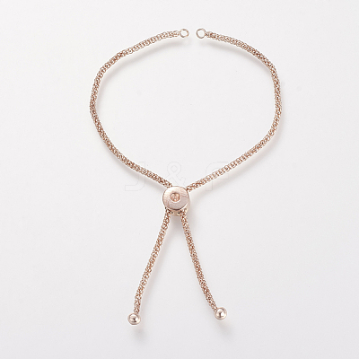 Brass Slider Bracelets Making Bracelet Making KK-T014-140RG-1