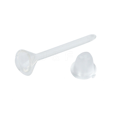 500Pcs Plastic Stud Earring Settings for Rhinestone KY-FS0001-06-1