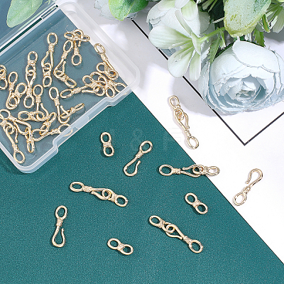 20 Sets Brass Hook and S-Hook Clasps KK-FH0003-02-1