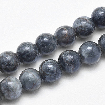 Natural Marble Beads Strands G-K211-6mm-B-1