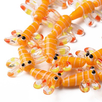 Autumn Theme Handmade Lampwork Beads Strands LAMP-T017-10-1