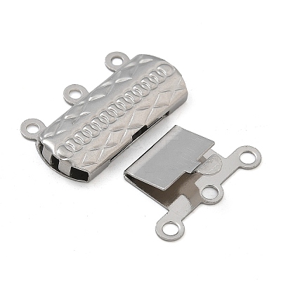 304 Stainless Steel Box Clasps STAS-M084-02A-P-1