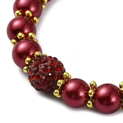 Glass Imitation Pearl Beaded Bracelets for Women BJEW-JB10034-04-1