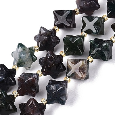 Natural Indian Agate Beads Strands G-Q608-07A-05-1
