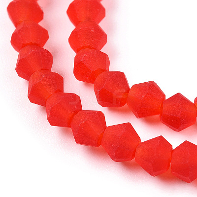Imitate Austrian Crystal Frosted Glass Beads Strands GLAA-F029-TM3mm-B31-1