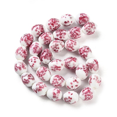 Handmade Lampwork Beads Strands LAMP-Q036-08F-1