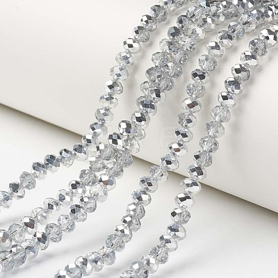 Electroplate Transparent Glass Beads Strands X-EGLA-A034-T4mm-M16-1