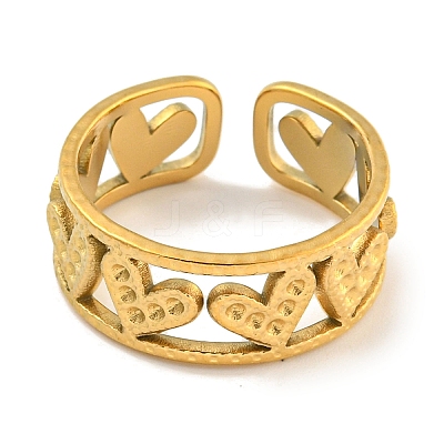 Ion Plating(IP) 304 Stainless Steel Cuff Finger Ring Settings STAS-P365-30G-1