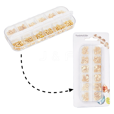 180Pcs Alloy Bead Caps PALLOY-PH0001-10-1