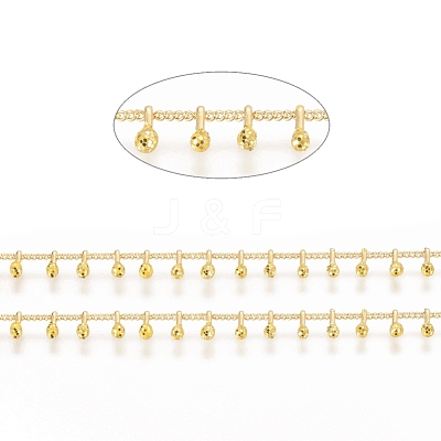 Brass Handmade Beaded Chain CHC-G011-07G-01-1