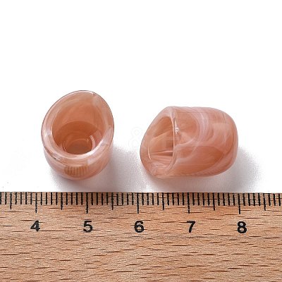 Two Tone Acrylic Beads OACR-S042-06F-1